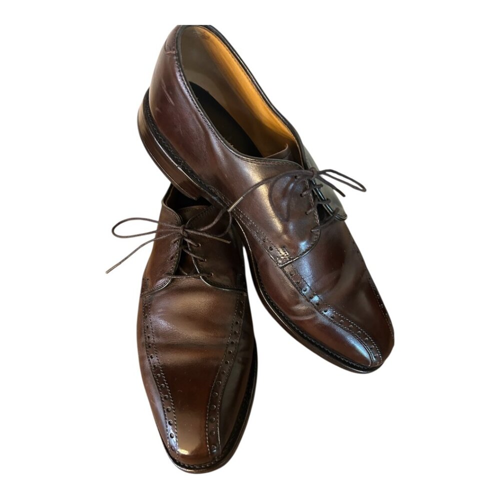 Brown Allen Edmonds Wendell Bike Toe Leather Loafers 9